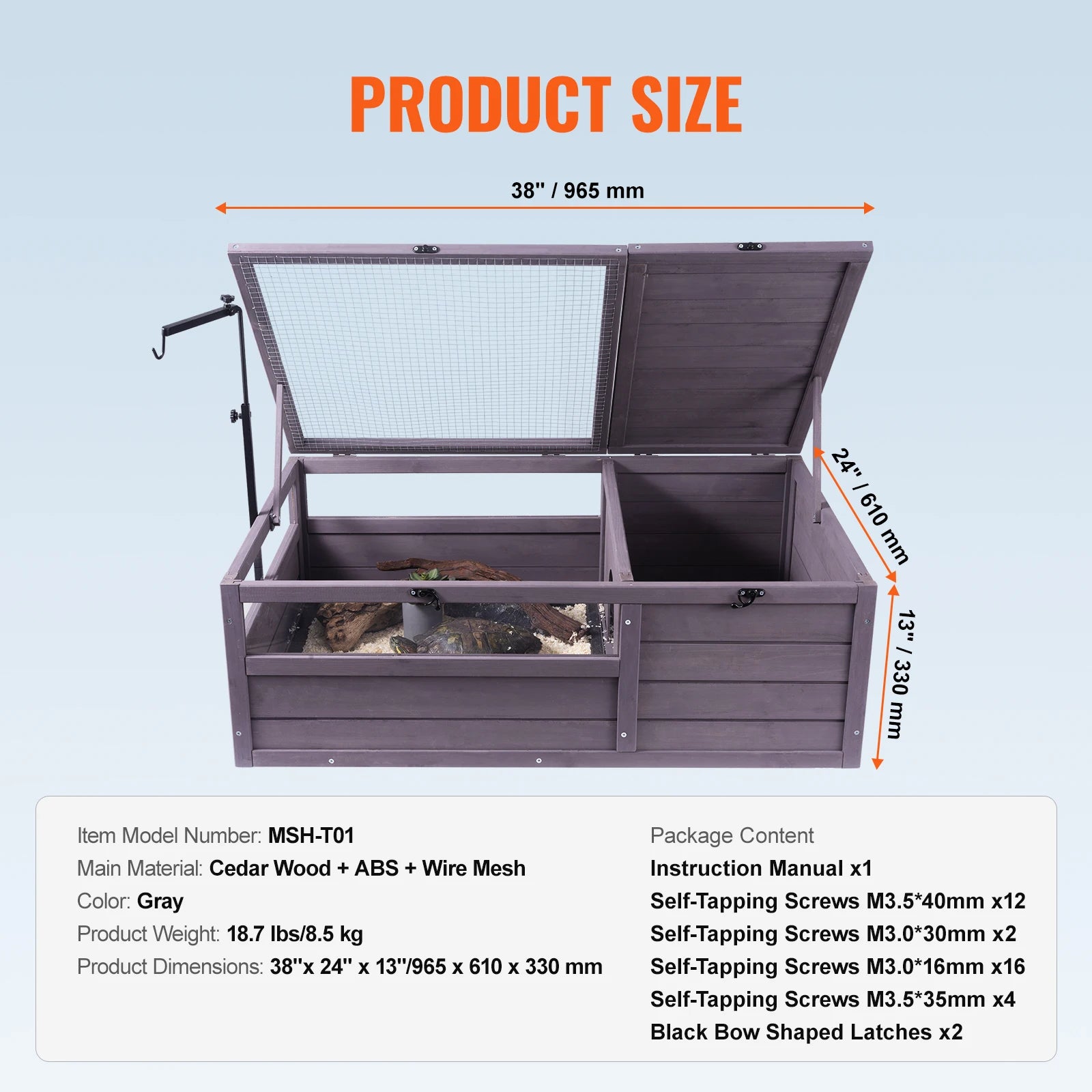 Enclos Tortue Bois Grillage